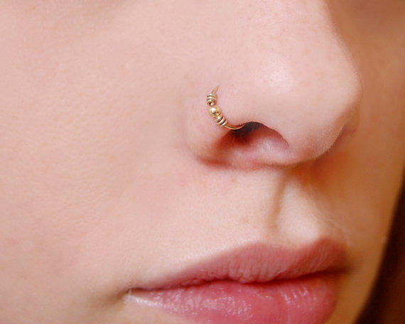 piercing pour le nez en or