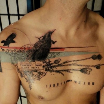 tatouage oiseau pour le mondial du tataouage xoil